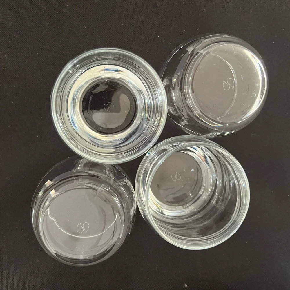 Pasabahce Whisky Glasses Chubby 4-PC Set TURKEY Break Resistant Stackable round